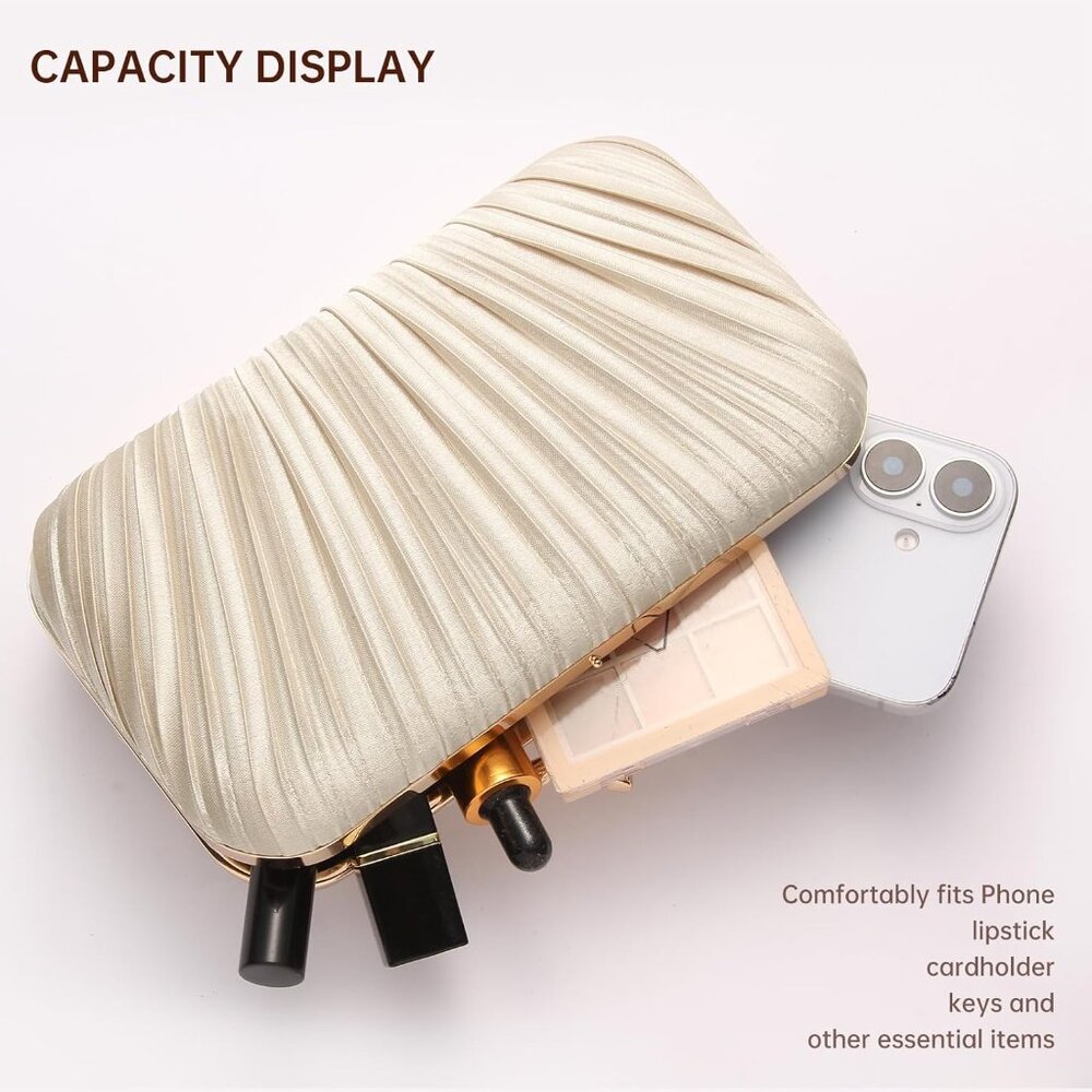 Compact Structured Evening Handbag Stylish Clutch… - image 6